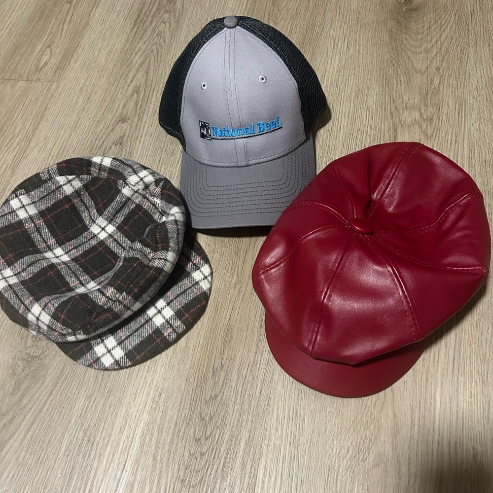Gray and Black Cap